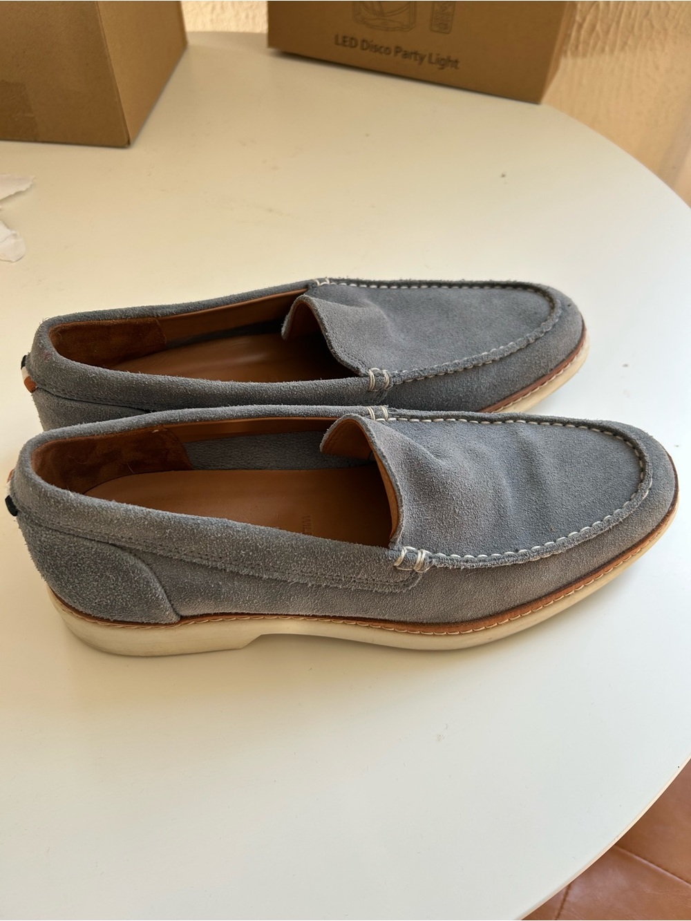 Allen Edmonds Wilder Blue Suede Loafers